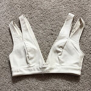 White Pleather Bralette